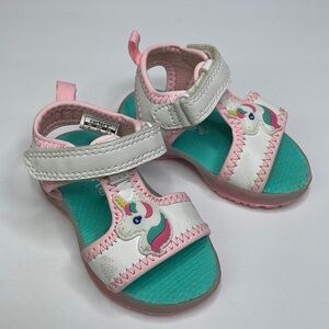 Carters unicorn light up sandals size 4